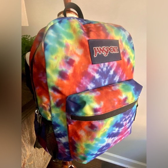 Vintage Jansport Classic Tie Dye Y2K 90s Hippie Backpack - Picture 5 of 7